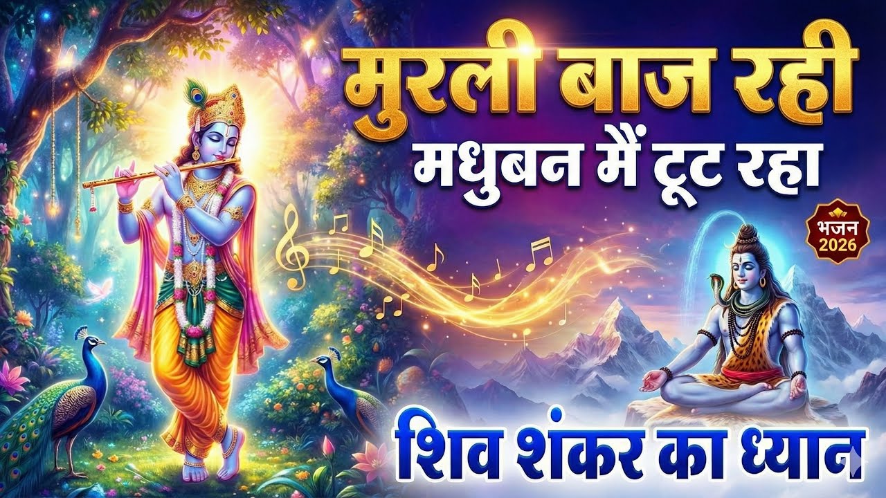 जब कान्हा ने बजाई बांसुरी तो टूट गया भोलेनाथ का ध्यान | 🙏Latest Bhajan 2026 | Shiv-Krishna Milaap