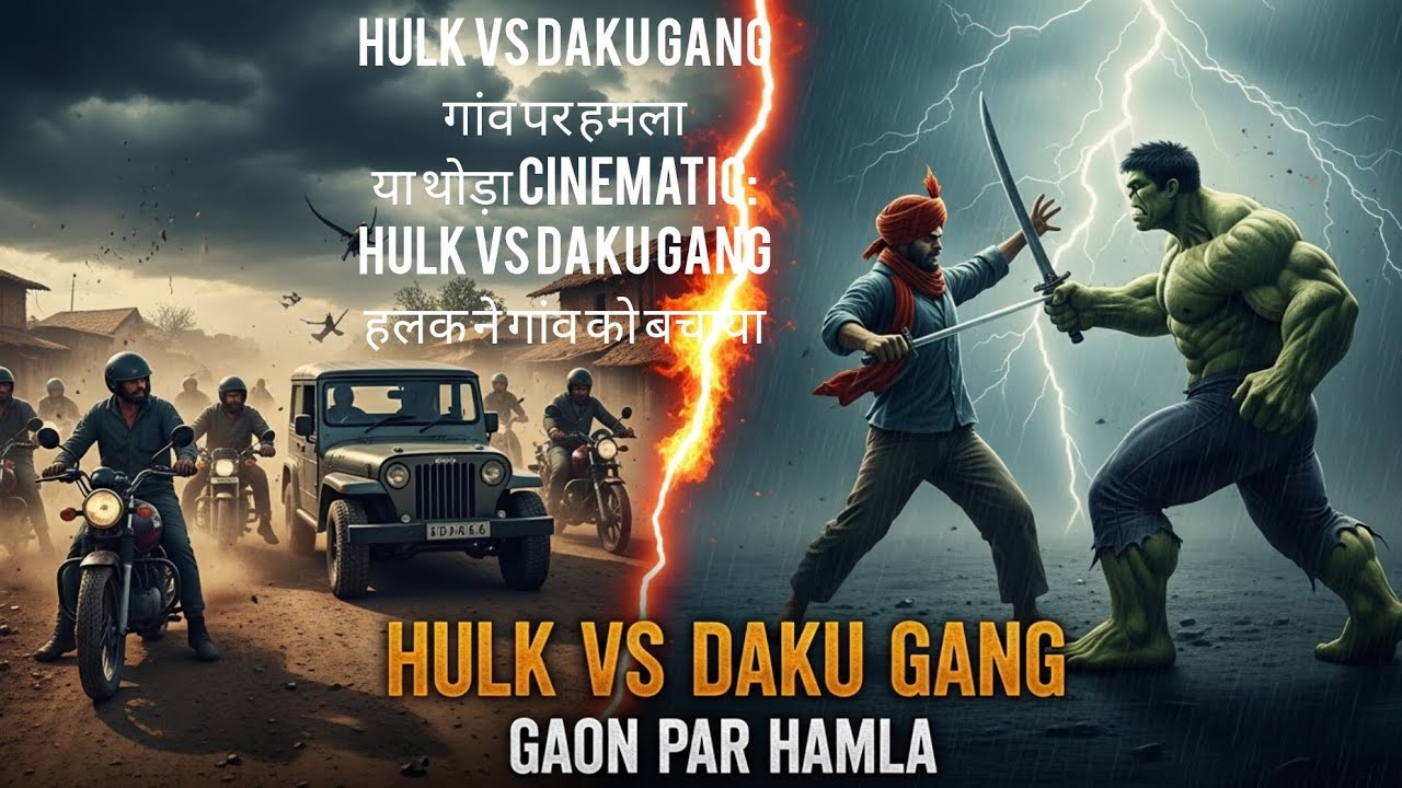 Hulk vs Daku Gang 😱 | Gaon Par Hamla | Hulk Saves Village | Epic Action Story