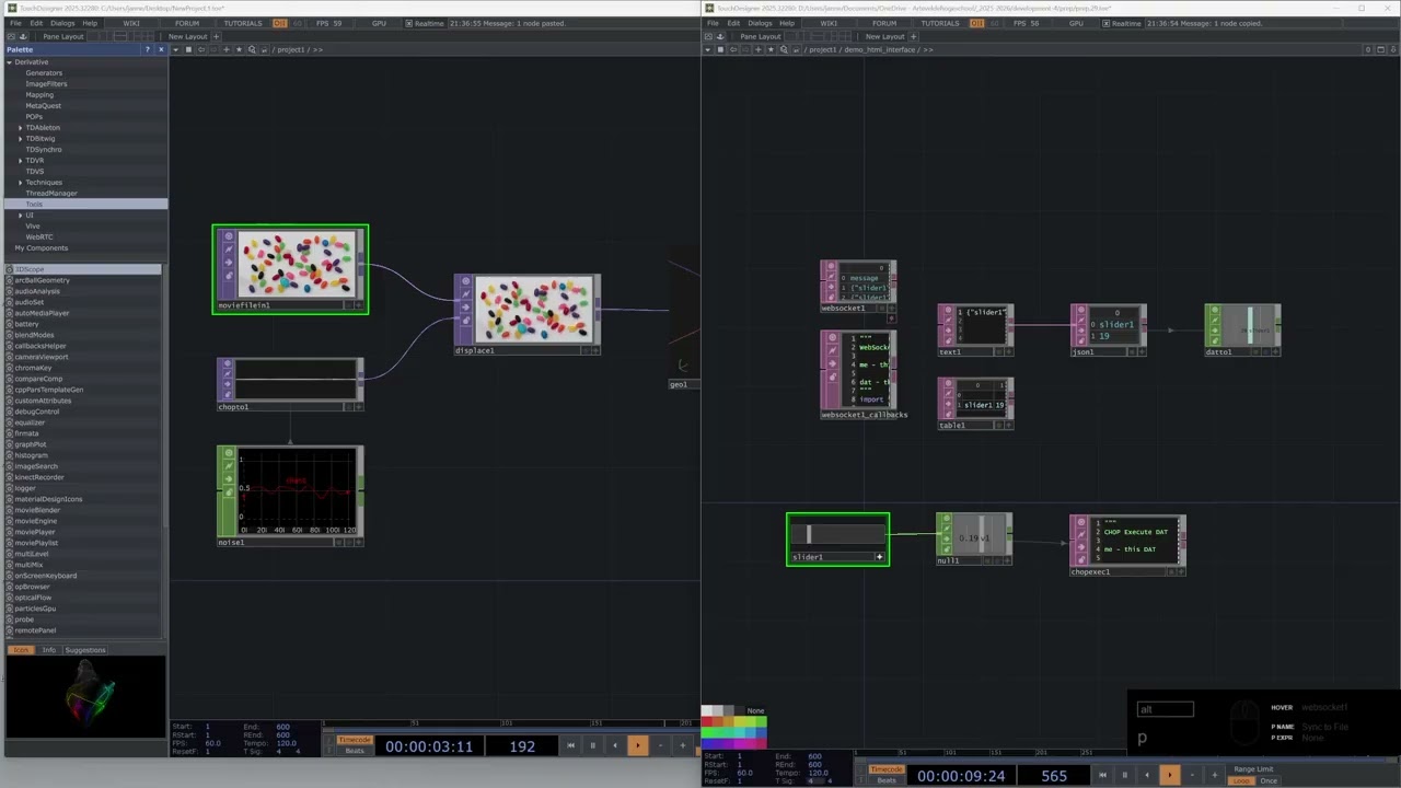 [TouchDesigner] Controlling touchdesigner with a website