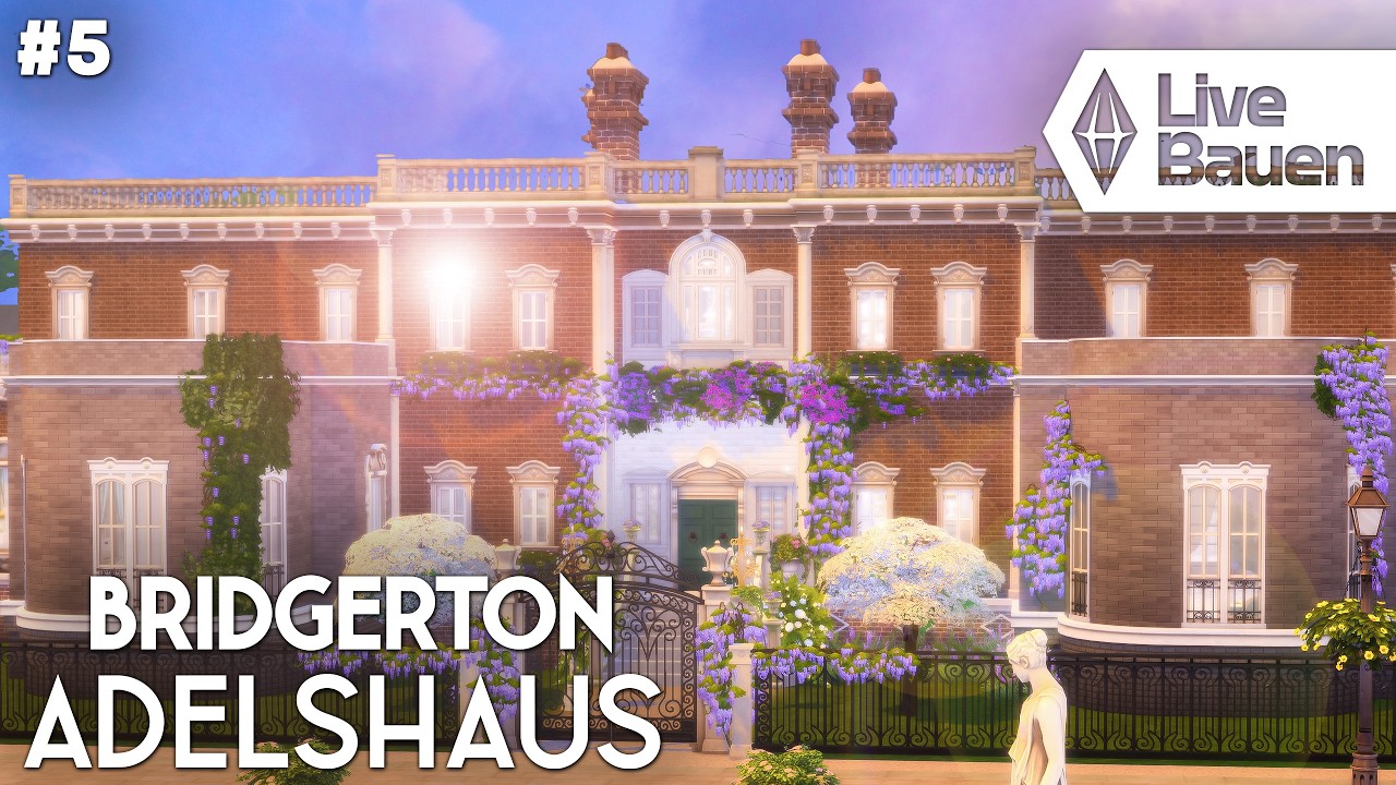Live Bauen in Die Sims 4 🔴 BRIDGERTON Adelshaus #5: Einrichten mit Krone & Vermächtnis-Pack