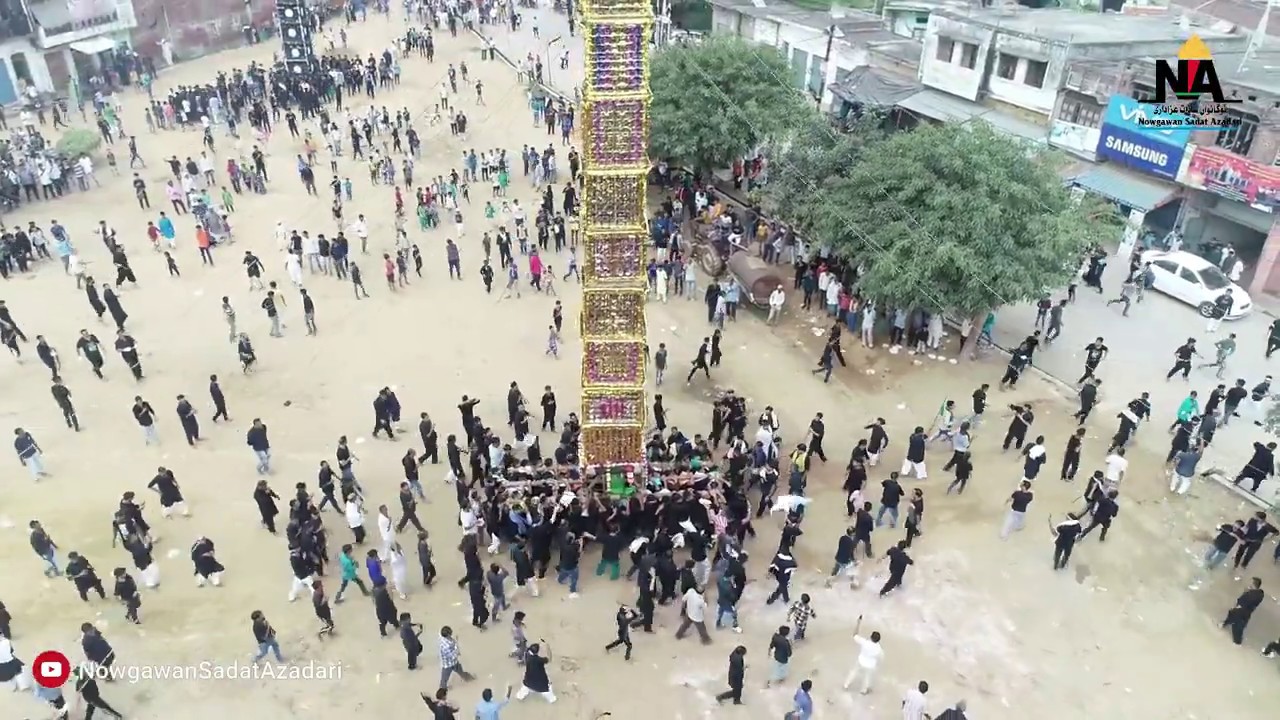 Taziya Drone View | 10 Muharram | Nowgawan Sadat Amroha UP | Nowgawan Sadat Azadari 2019