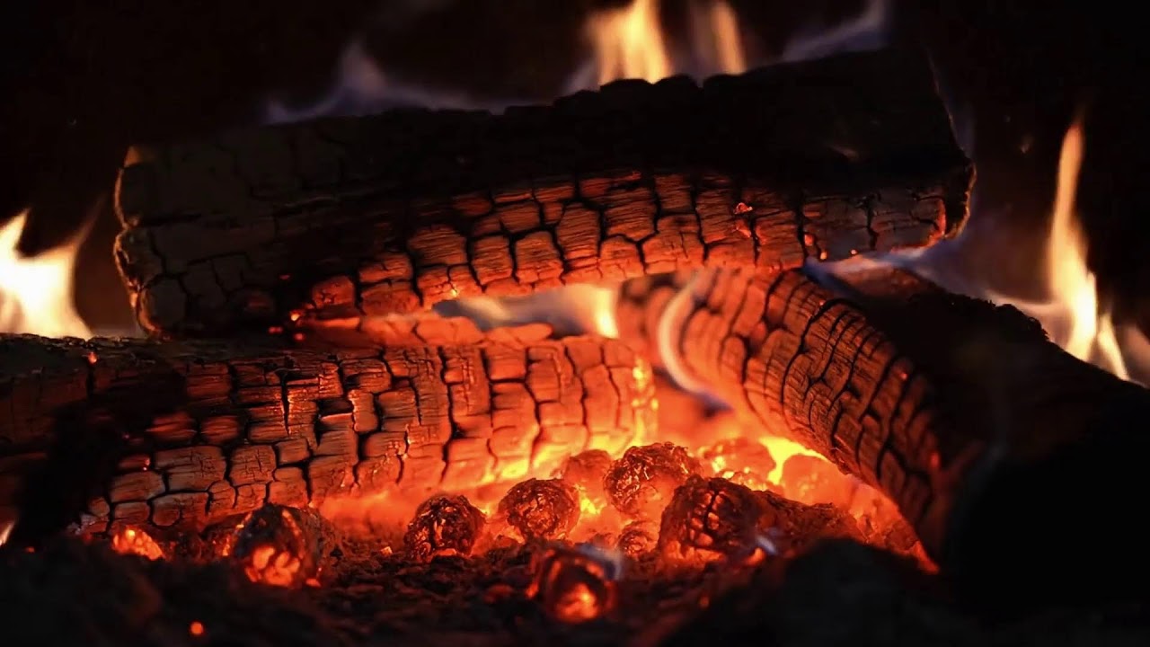 Warm Fireplace Atmosphere with Gentle Crackling Fire Audio for Focus