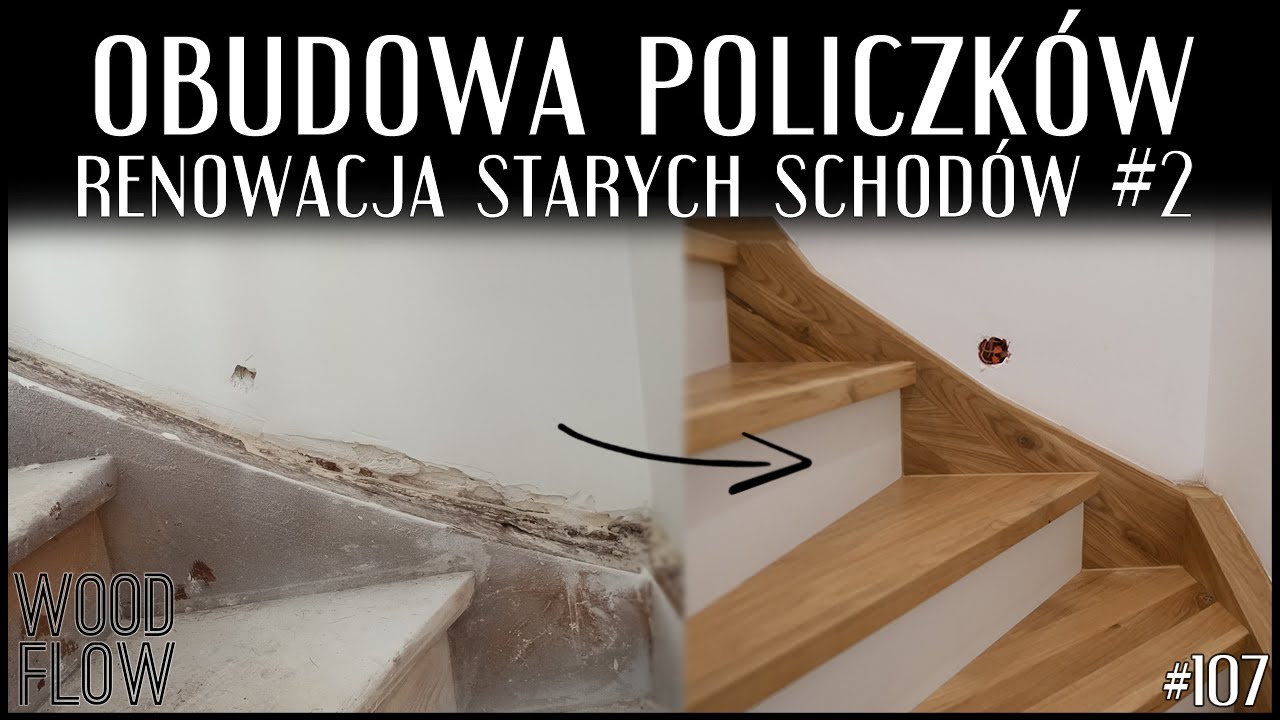 Obudowa starych policzk&oacute;w schod&oacute;w | Układanie i klejenie stopni | Renowacja starych schod&oacute;w #2