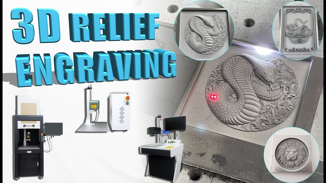 3D Dynamic Focus Fiber Laser Marking Machine | Laser Deep Engraving on Metal Brass Steel Relief