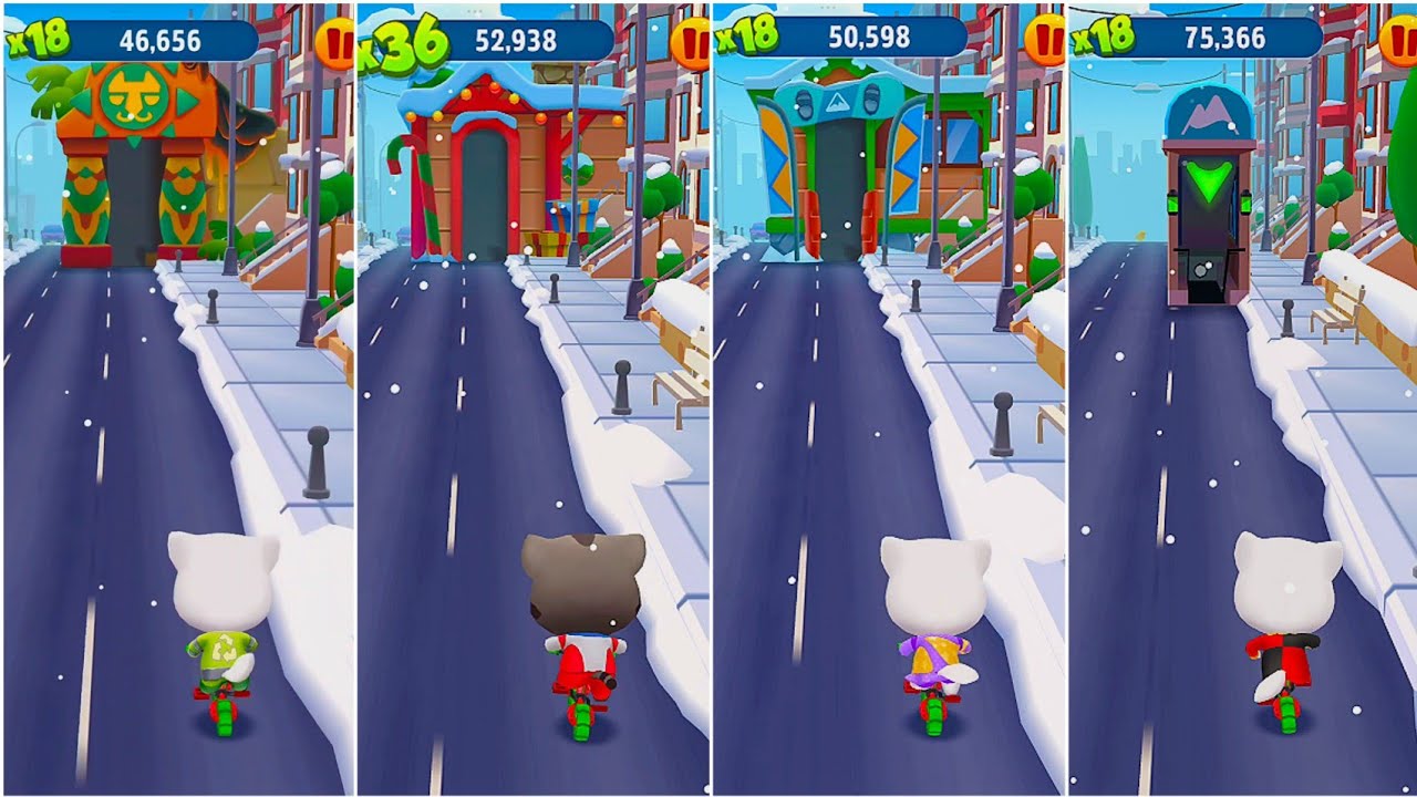 Talking Tom Gold Run Talking Angela, Talking Eco Angela, Talking Cyclist Angela, RabiaGameplay