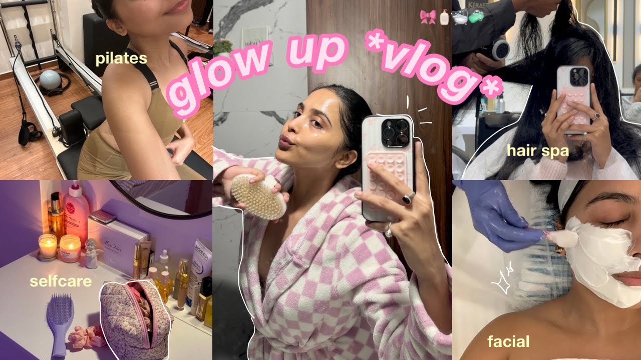 GLOW UP FOR 2025🧼💅🏻🧴🛁 everything shower, night routine, facial, hairspa & more!!