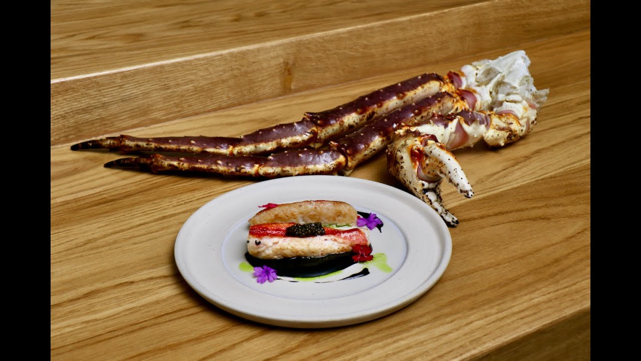 Receta CHATKA Cangrejo Real a la mantequilla negra con caviar. Del Chef David Arauz (Rte. Zuara*)