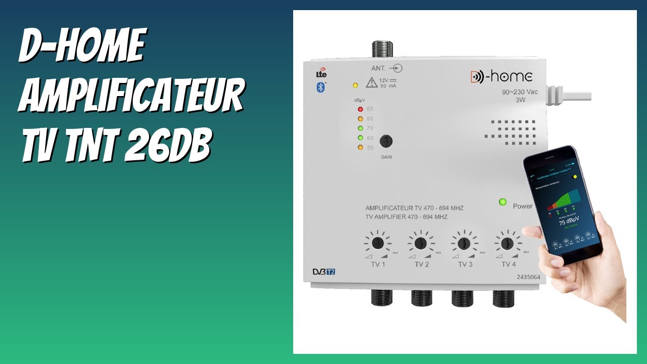 AVIS (2026) : D-Home Amplificateur TV TNT 26dB. DÉTAILS