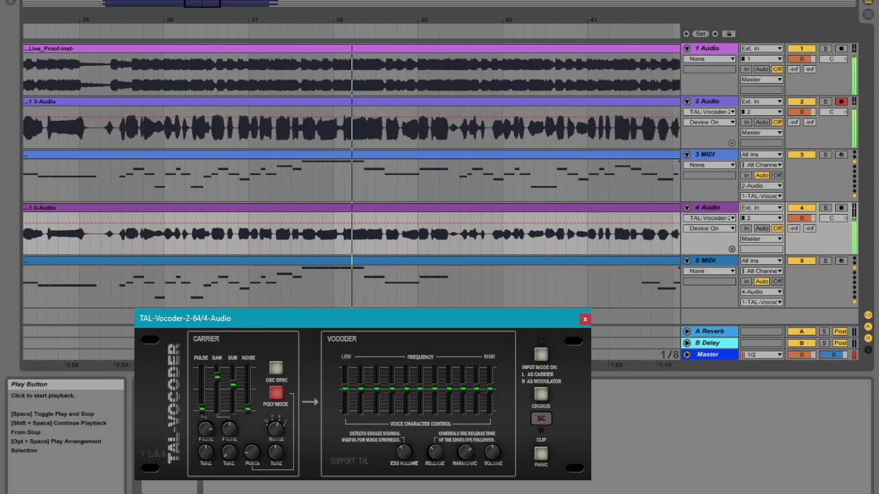 Messing with TAL Vocoder