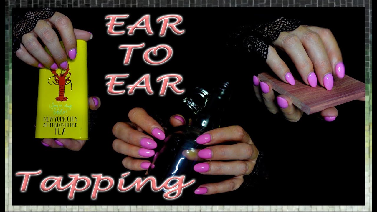 ASMR: Gentle, Slow, Ear to Ear Tapping on Wood, Glass, Metal (No Talking)