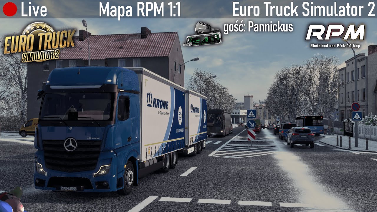 [🔴LIVE] Euro Truck Simulator 2 | RPM 1:1 MAP | Mercedes MP5 Krone Tandem by Pannickus 📥🚛 #ets2 #live