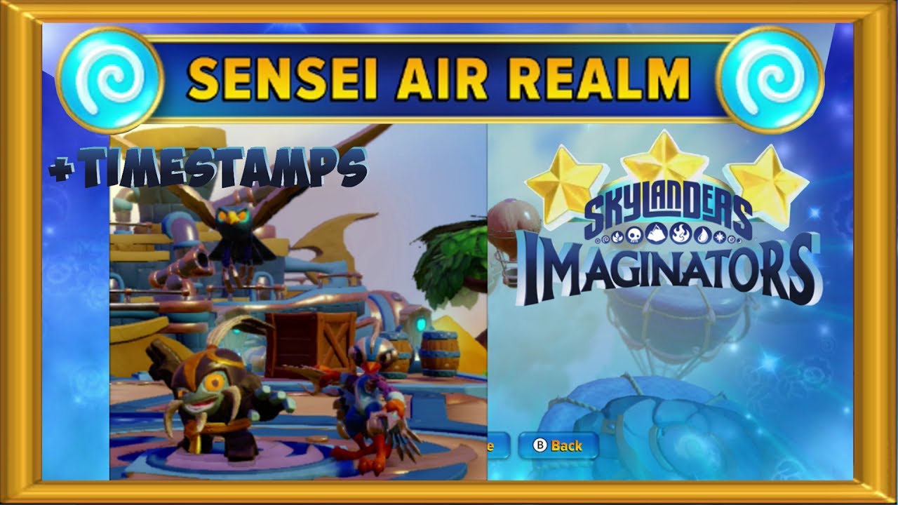 Skylanders Imaginators 100% Walkthrough | Sensei Air Realm - 3 Stars | 2 Players #31