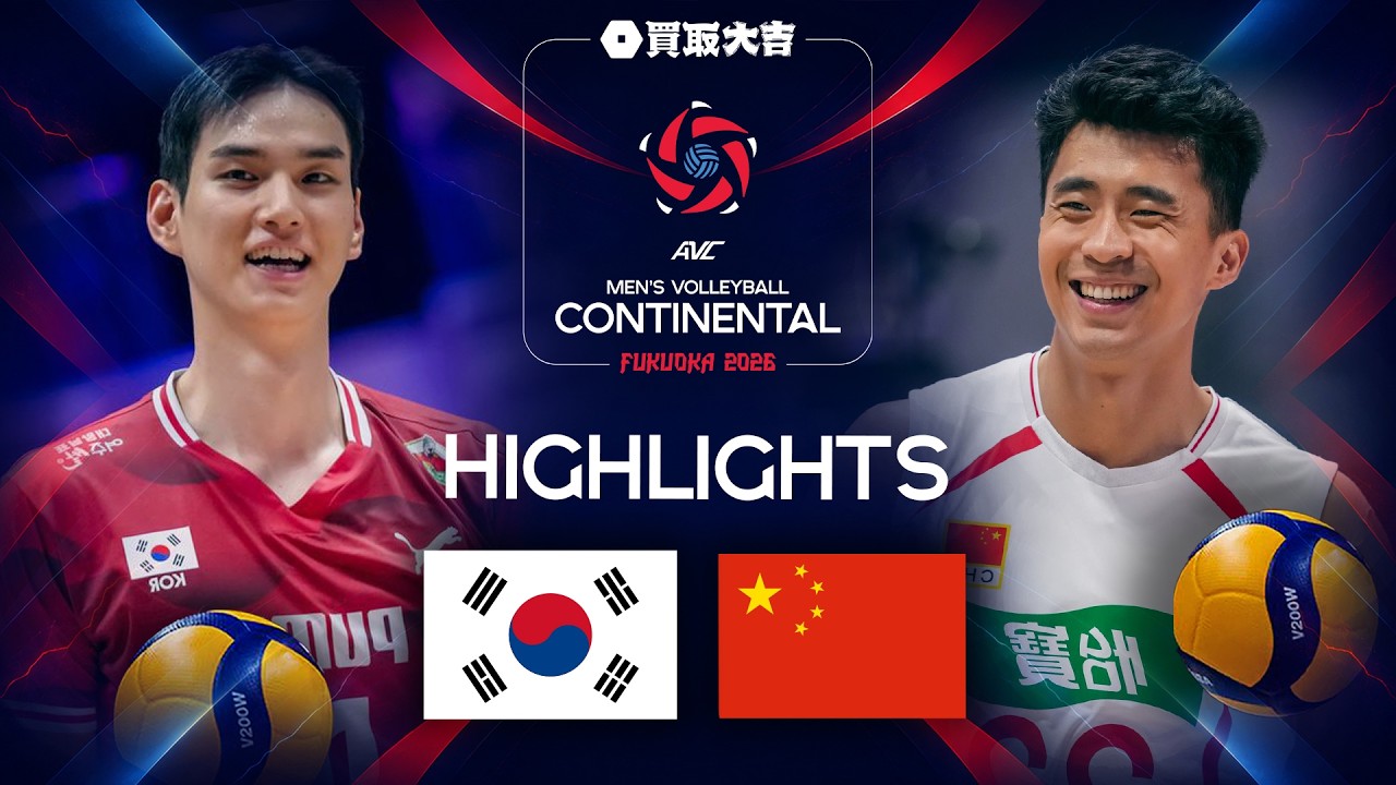 Korea 🇰🇷 vs. China 🇨🇳 - Quarter Final | AVC Men's Continental Championships 2026 | Highlights