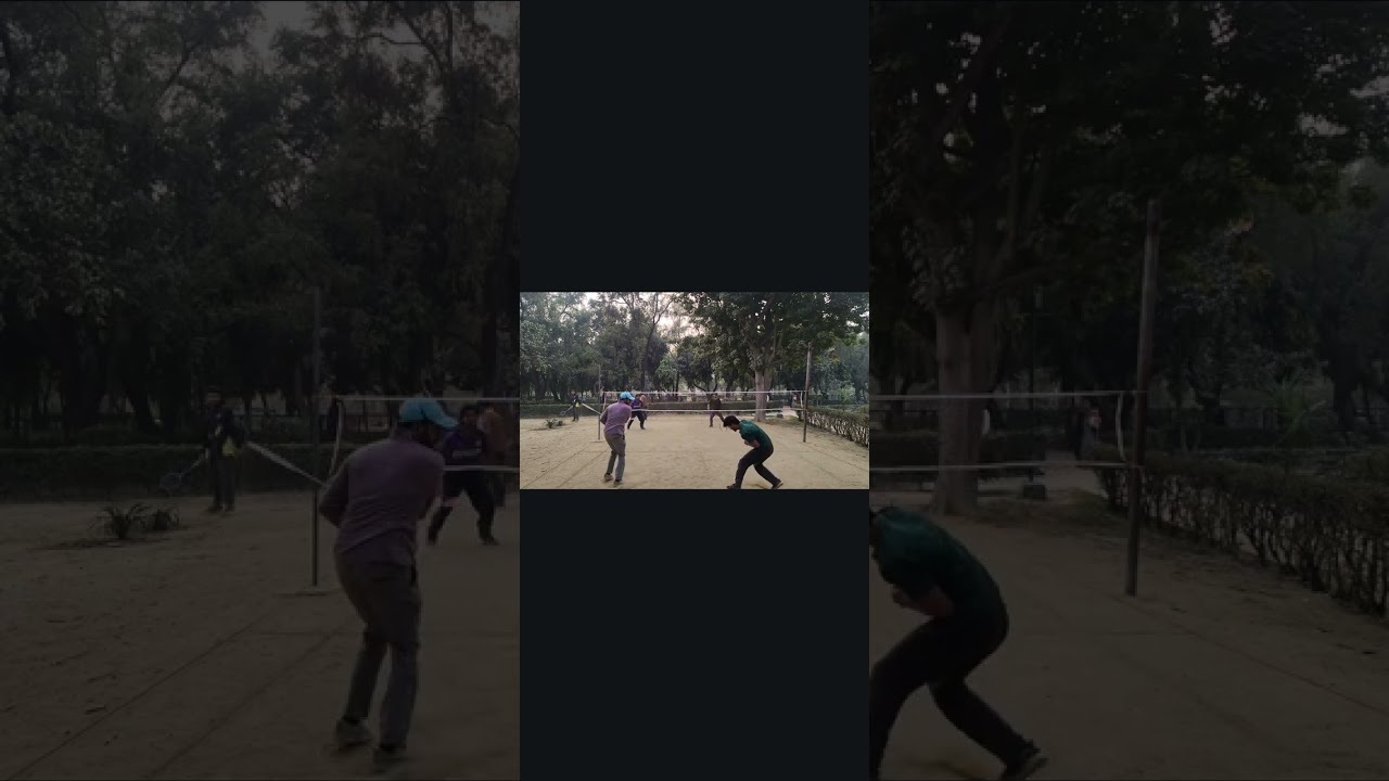 Double badminton match in okhla outdoor court Ashoka park 🏸🏸🔥🔥
