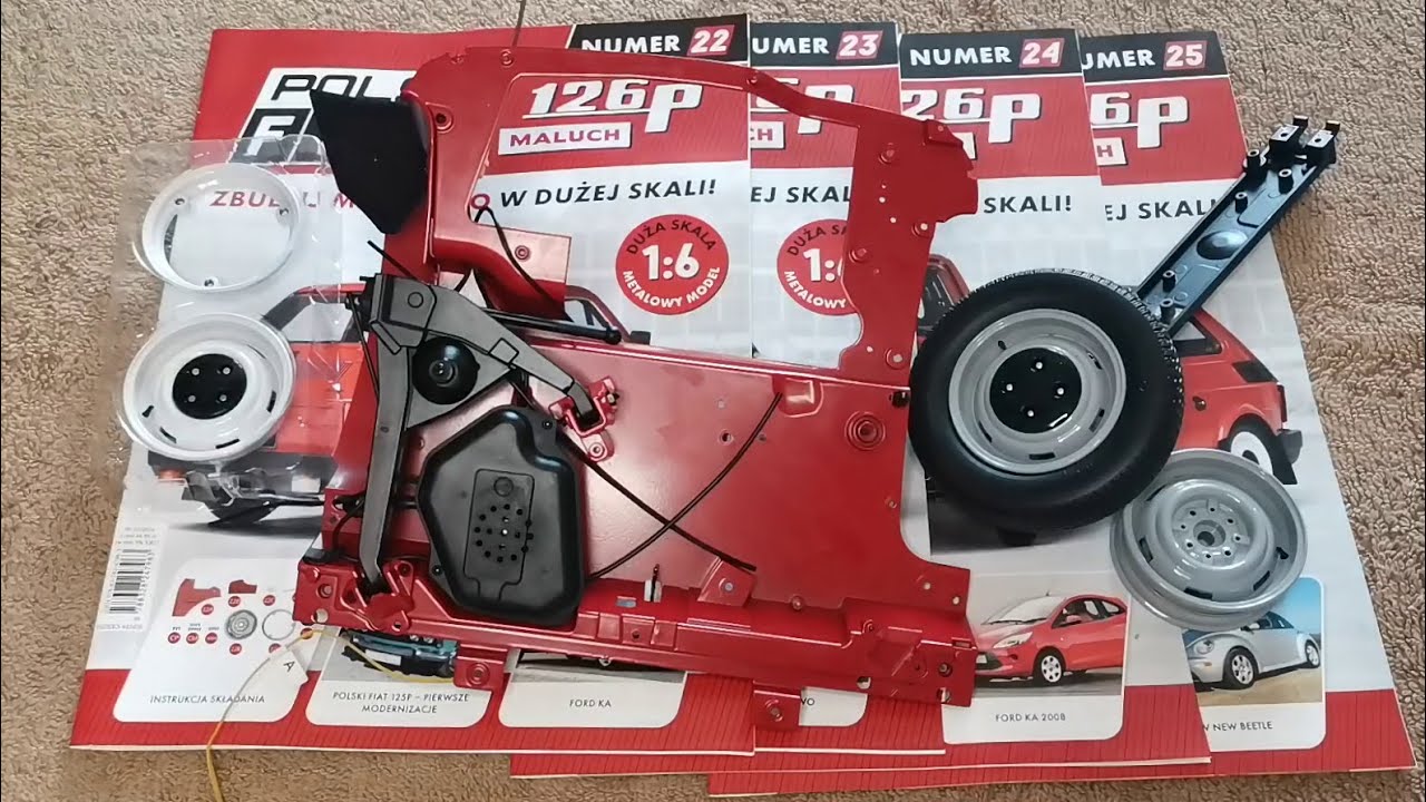 FIAT 126p FL. Odc. 16(nr. 22- 25). Zbuduj model kultowego auta 1:6 Hachette.
