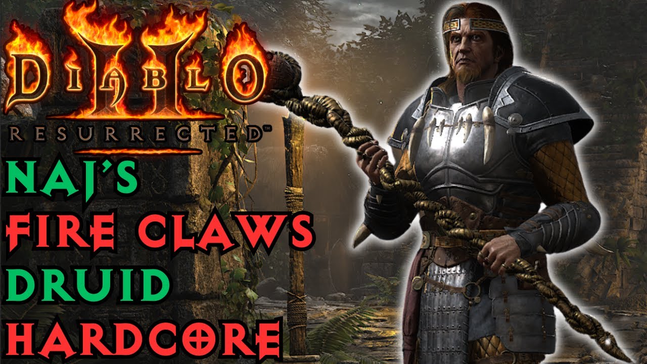 Smoldering Fists! - Fire Claws Naj's Ancient Vestiges Druid SSF Hardcore - Diablo 2 Resurrected