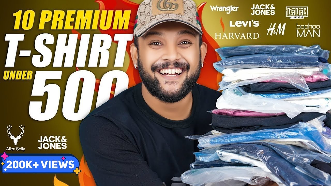10 BEST Branded T-Shirts Under ₹500 for College 🔥 Men T-Shirts Haul Review 2025 | ONE CHANCE