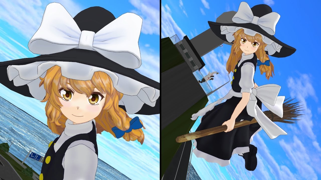 【MMD】魔理沙がさんかく島(MMDステージ)を紹介する動画（ゆっくりボイス）
