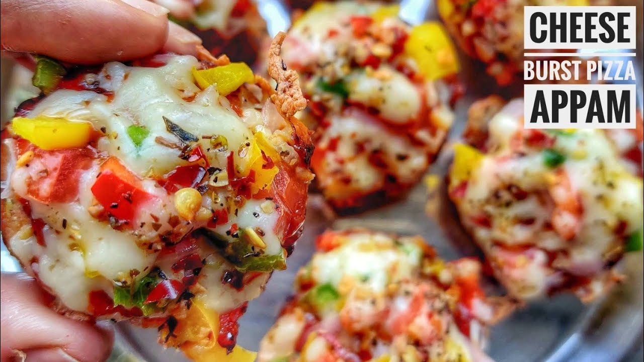 Instant and Tasty Cheese Burst Pizza Appam Recipe| Pizza Appe| Sooji/Rava Appam Recipe