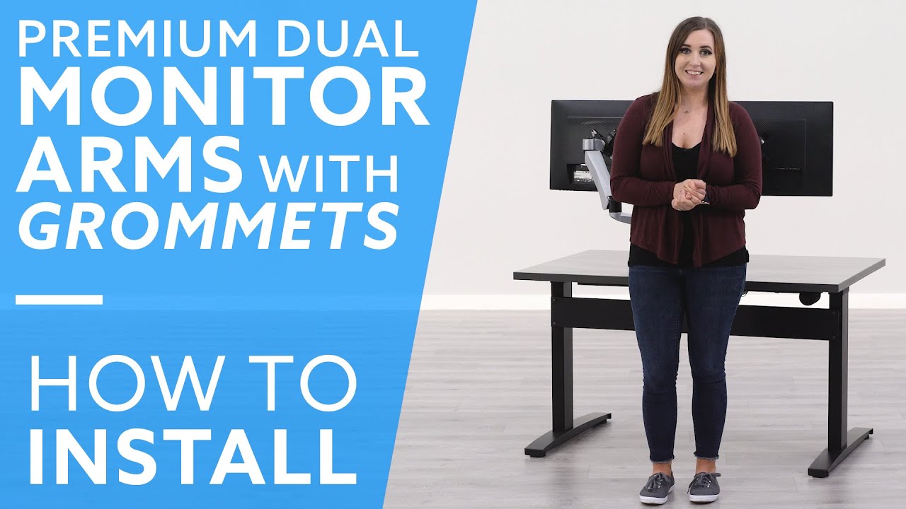 How-to Install: Premium Dual Monitor Arms with Grommet Mount For VertDesk v3
