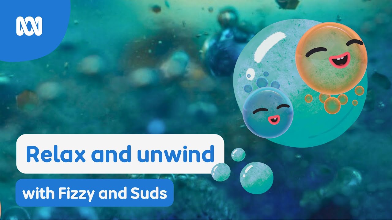 Relaxing storm soundscape for children's bedtime routine 🫧 | Fizzy & Suds | ABC Kids