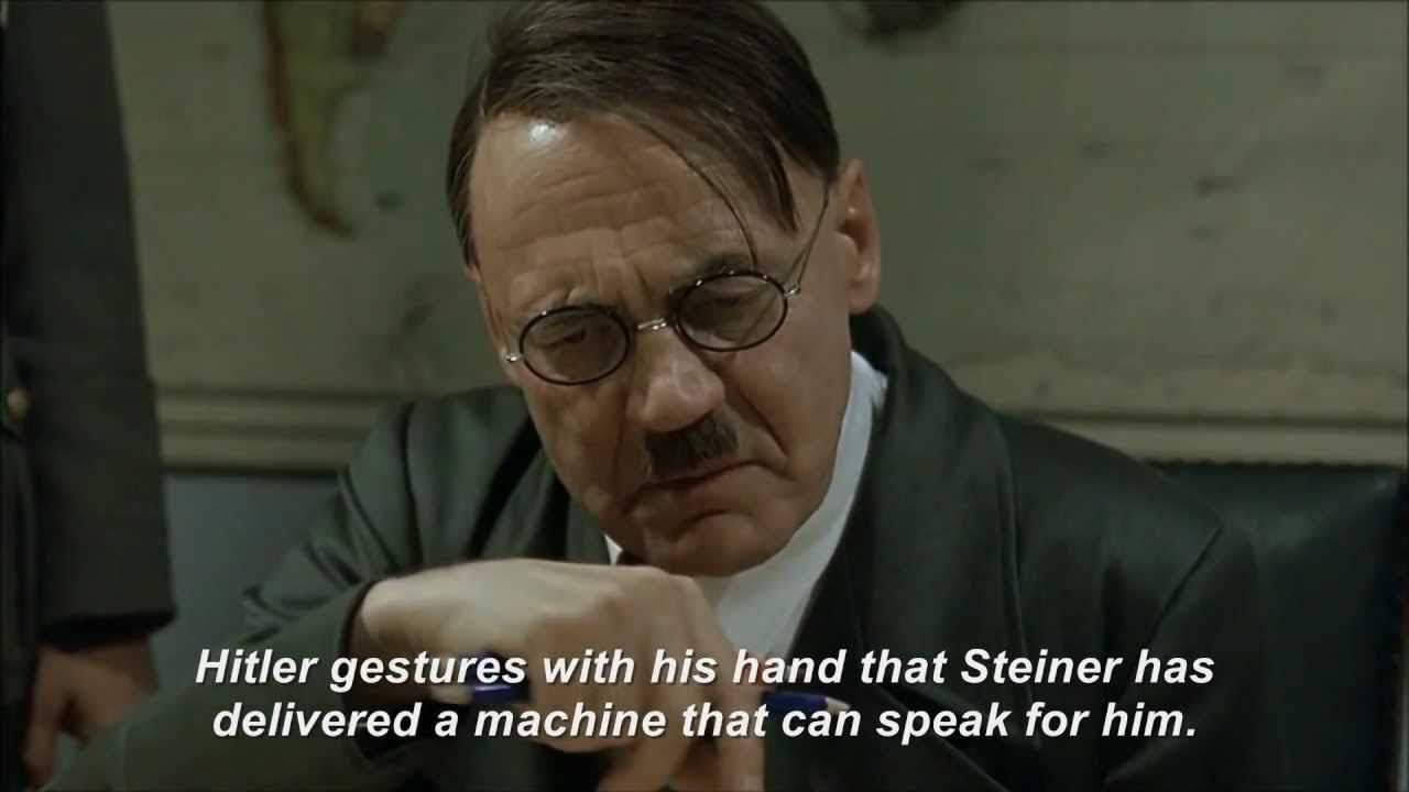 Hitler rants about his synthesized voice