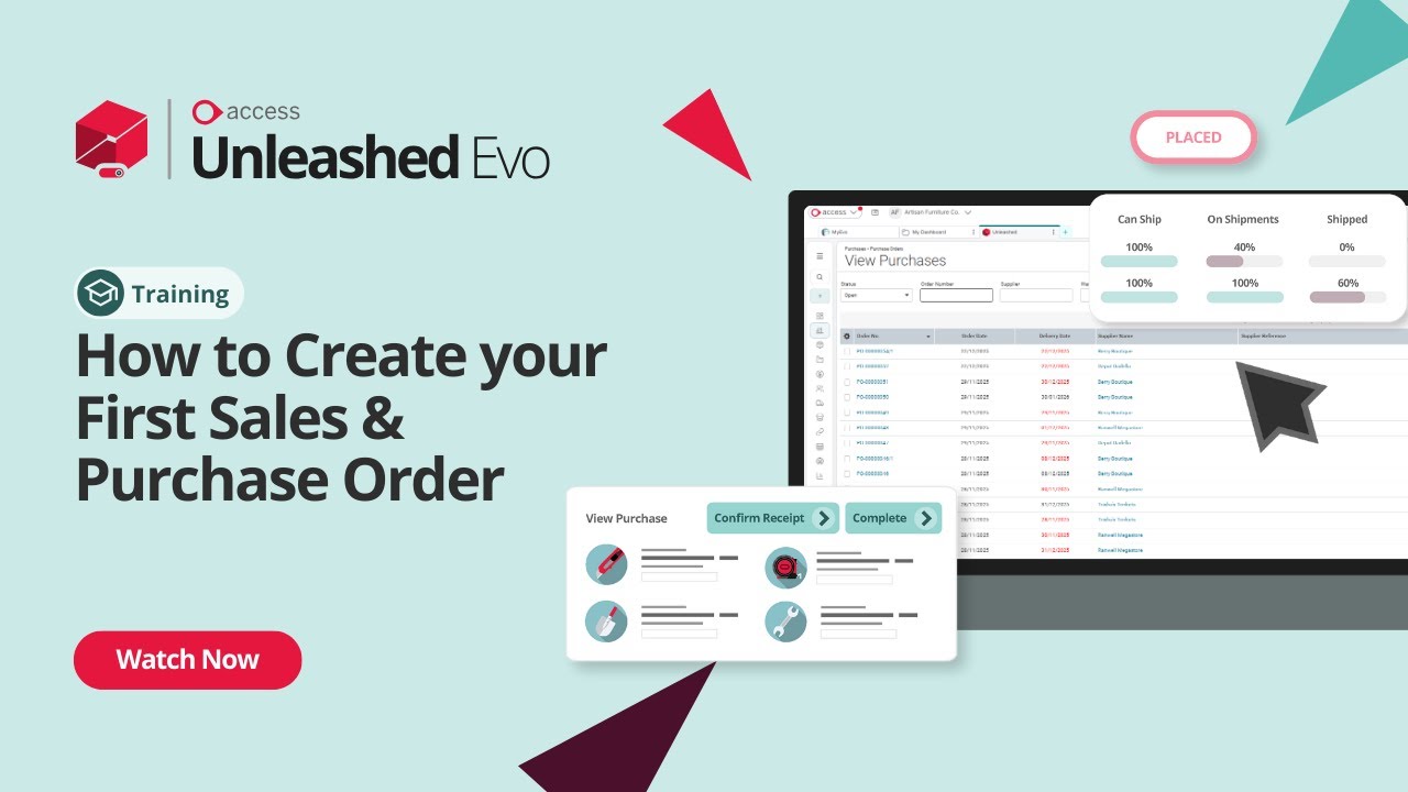 How to Create Your First Sales & Purchase Orders  | Unleashed Inventory Management Training Academy