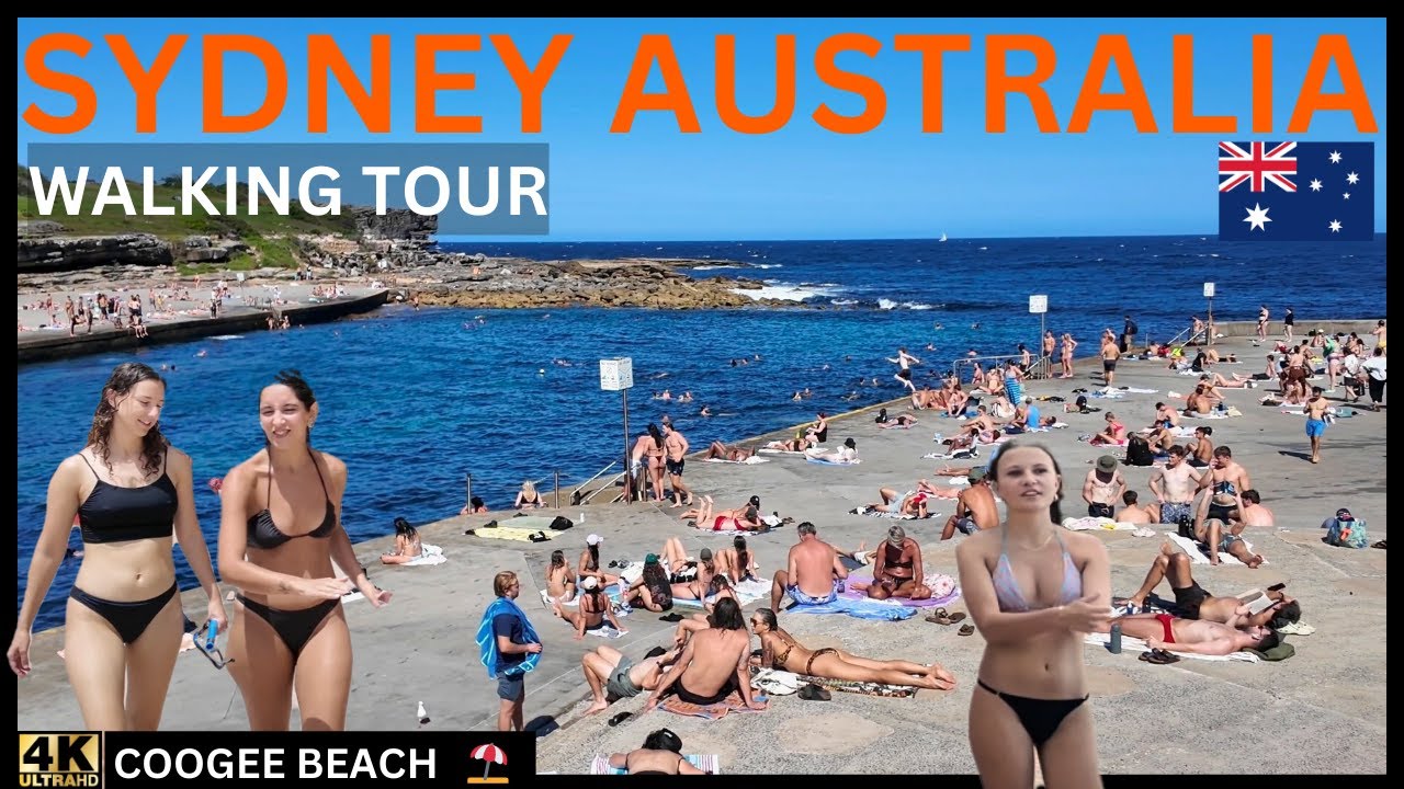SYDNEY AUSTRALIA VIRTUAL WALKING TOUR | Coogee Beach to Clovelly Beach | 4K  UHD