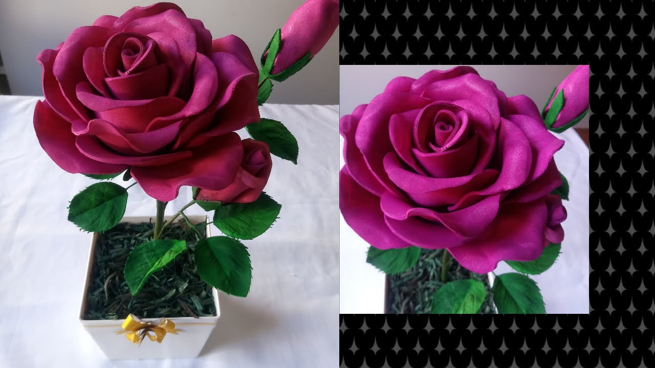COMO FAZER ROSA DE EVA SEM MOLDE E NEM FRISADOR (NAS PÉTALAS)