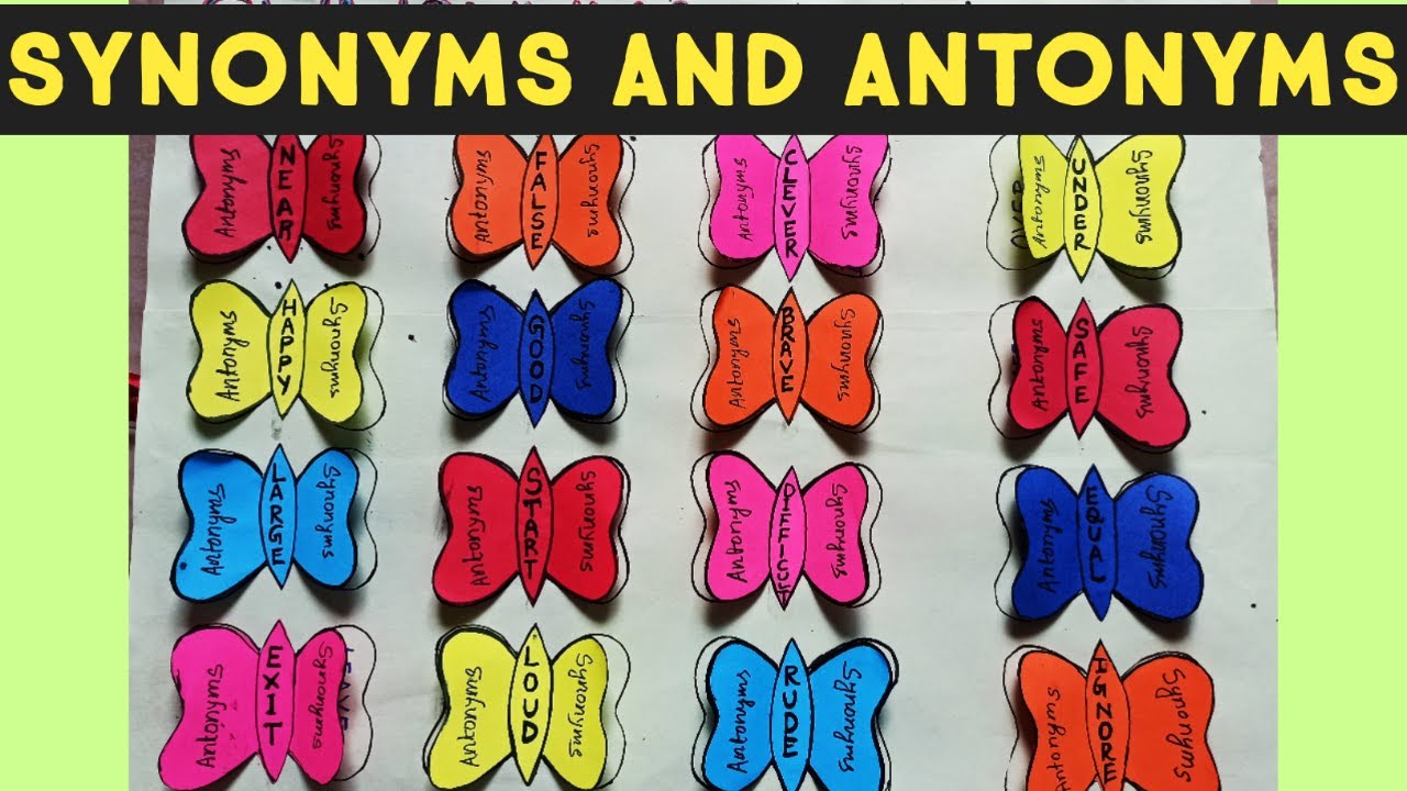 English TLM for Synonyms and antonyms | Easy english project to teach children |