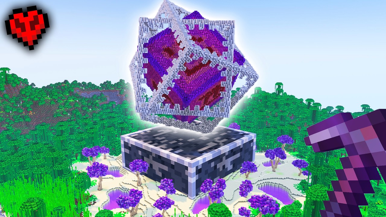 Construí el cristal del end más grande en Minecraft Hardcore