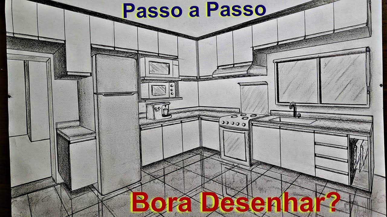 Como desenhar cozinha planejada do zero. Passo a passo. Venha aprender.