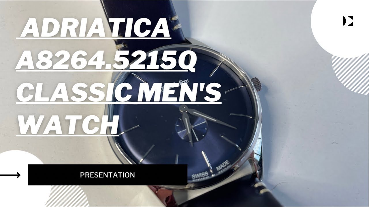 Watch Men's Adriatica A8264.5215Q Classic Swiss Presentation