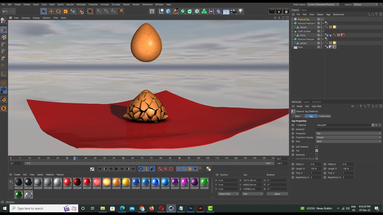 Cinema 4D Dynamics Simulation Workflow in 2024