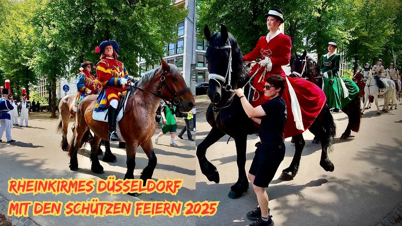 Rheinkirmes Düsseldorf – Mit den Schützen feiern 2025🐴Großer Festzug von der Reitallee zum Rathaus