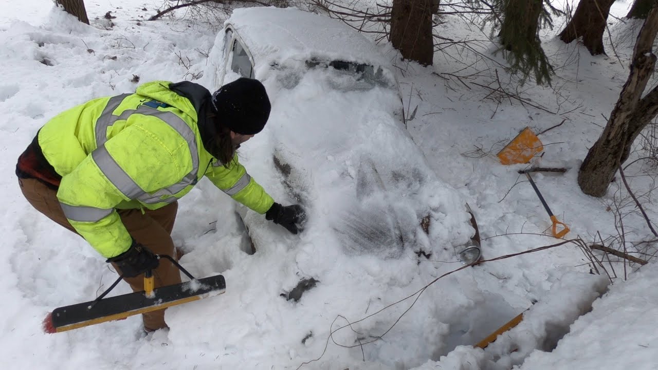 Volkswagen Beetle buried in snow & left in woods for decades! LOOK WHAT I FOUND INSIDE the Vw Bug