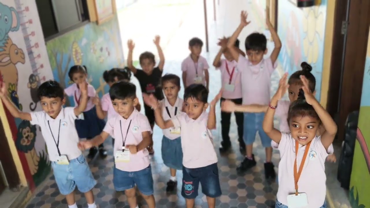 જ્ઞાન સાથે ગમ્મત#નર્સરી #school ઉપર હાથ #playschool 