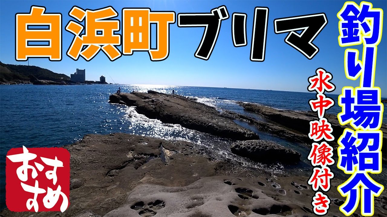 【釣り場紹介】和歌山県 白浜町【ブリマ】見草漁港　グレ、アオリイカ等が釣れるポイント　水中映像有り
