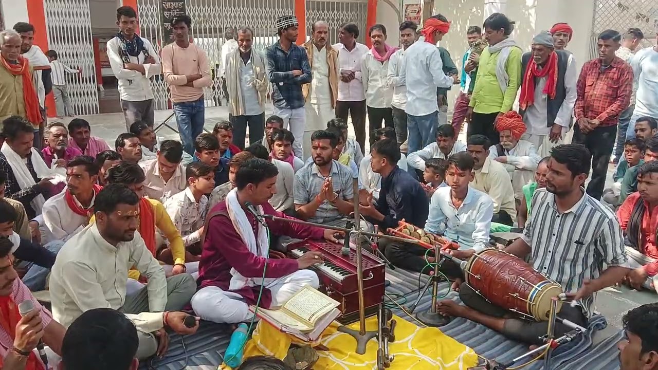सुंदरकांड पाठ ग्राम रामनगर का किया गया बगाज माता मंदिर प्रांगण में