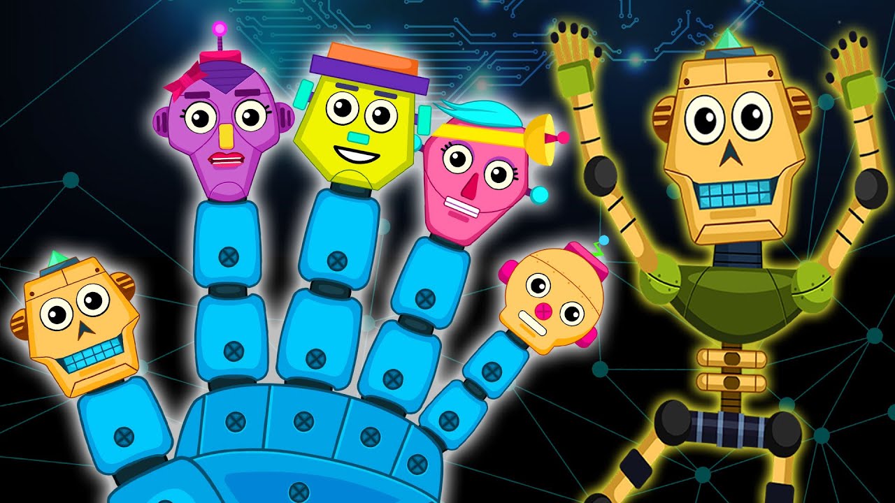 Skeleton Robots Finger Family | Spooky Halloween Nursery Rhymes Songs | Teehee Town