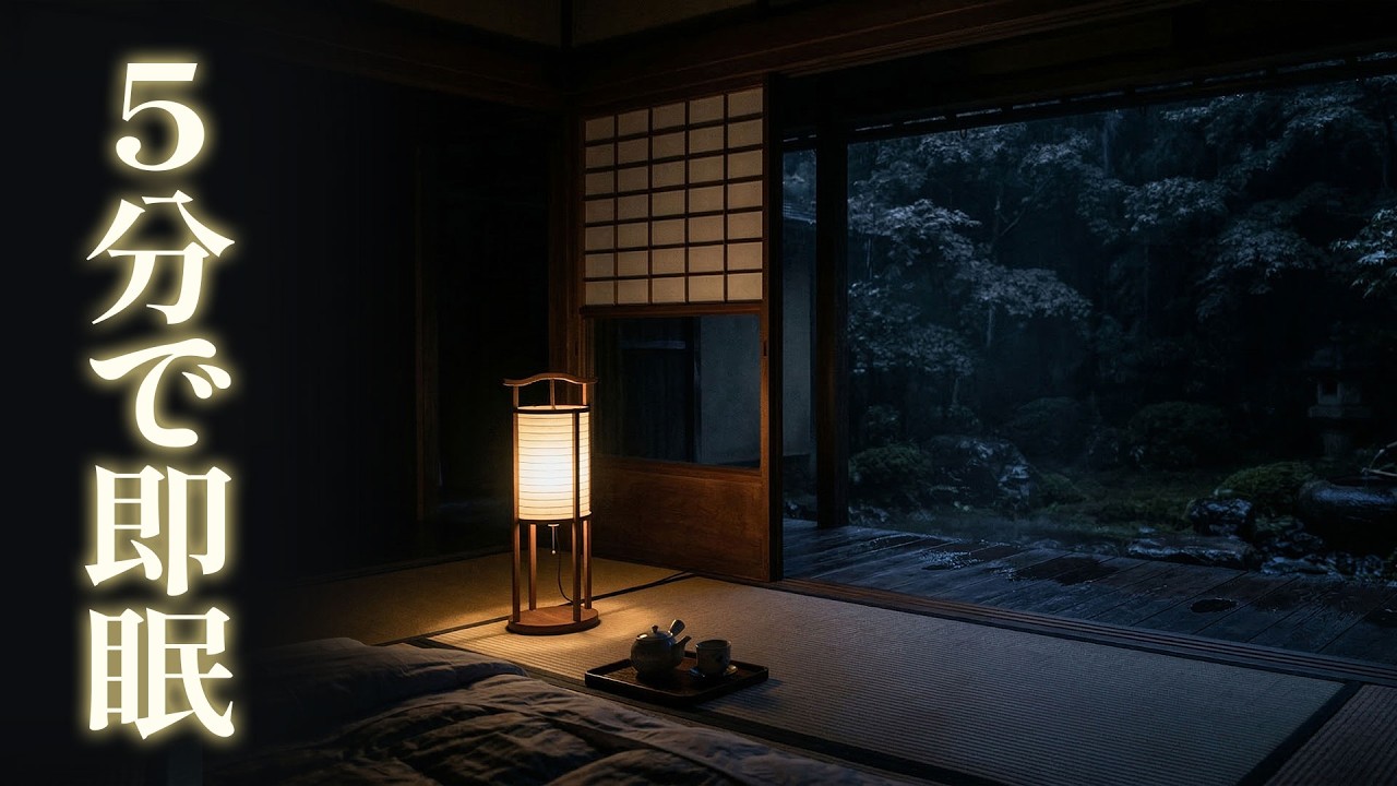 【自律神経を整える】蓄積した疲労を回復する睡眠用BGM  雨音とギターの癒し