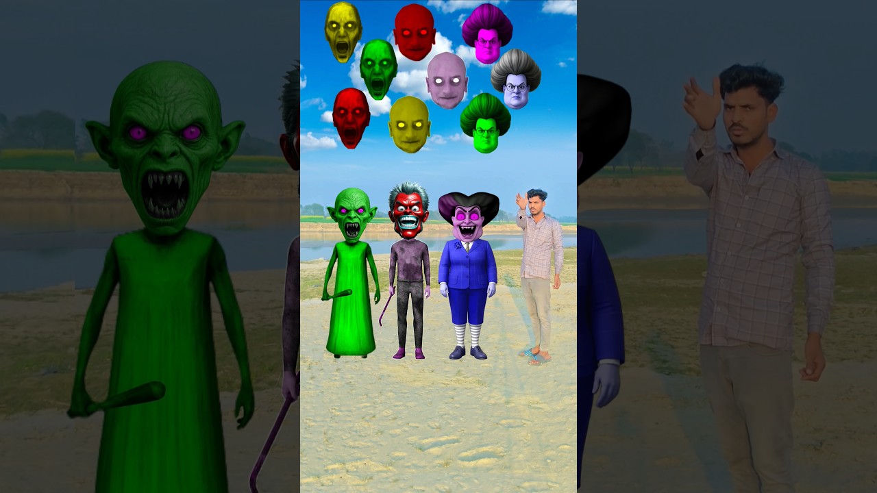 Scary Teacher 3D,Dancing Granny and Grand Pa, & Me Correct Head Matching #shorts #scaryteacher3d