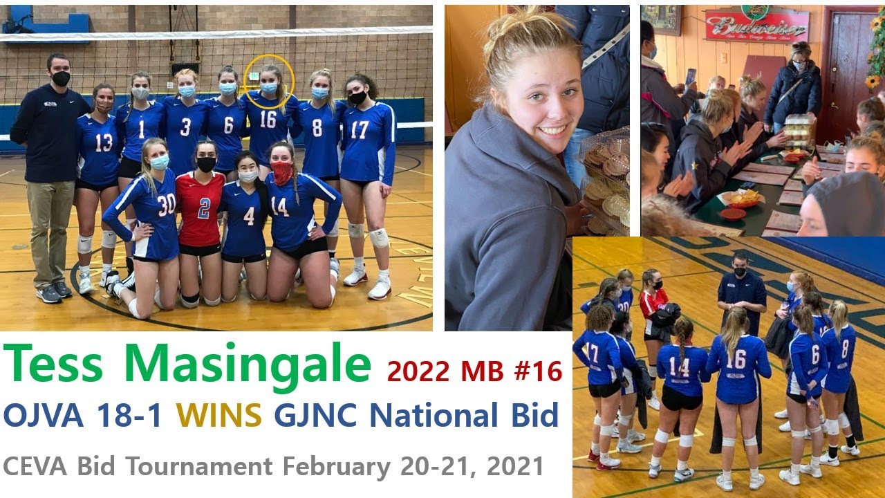 Tess Masingale 2022 MB #16 OJVA 18-1 CEVA Bid Tournament Championship Match Unedited Feb 21 2021