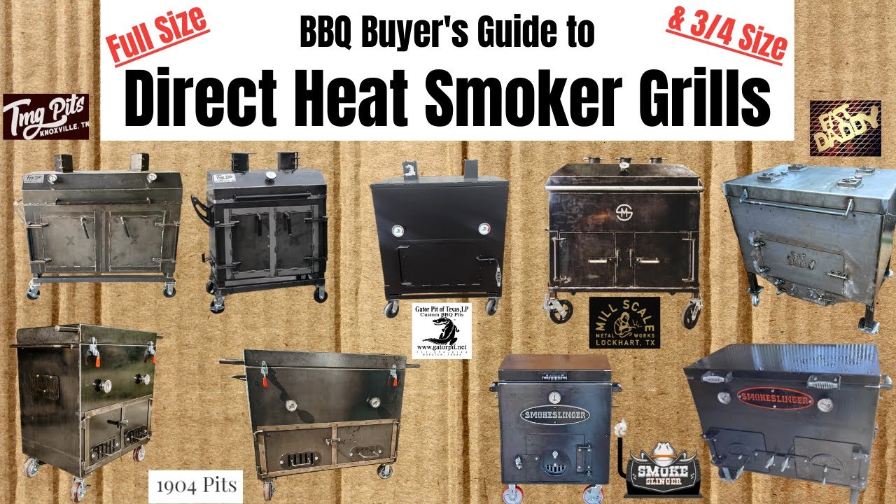 BBQ Buyer's Guide to Full Size and 3/4 Size Direct Heat Smoker Grills - Hot Boxes - Smoke Boxes