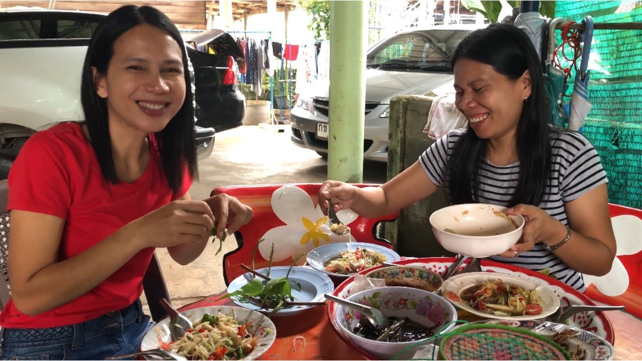 250#อาหารพื้นบ้านแซบทุกอย่าง ปลาช่อนตัวใหญ่มาก เพื่อนบ้านอบอุ่น
