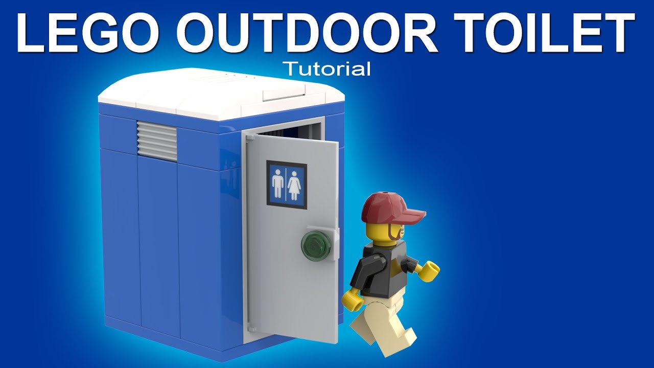 How To Build A LEGO Outdoor Toilet Using LEGO Bricks & Pieces | Custom LEGO Tutorial | LEGO MOC