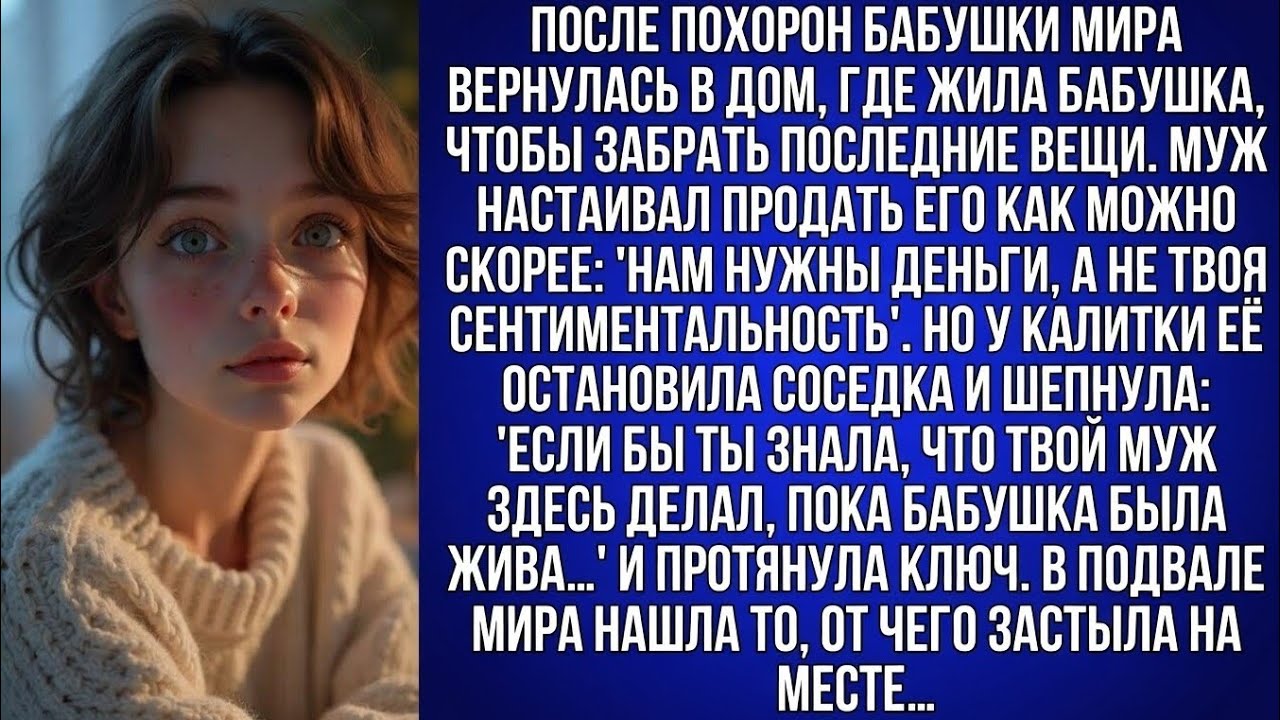 После похорон бабушки Мира вернулась в её дом за последними вещами.....