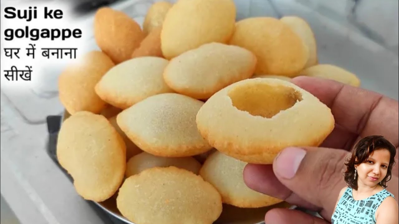 सिर्फ 1 कप सूजी से ढेर सारे गोलगप्पे | Suji golgappa Recipe | semolina golgappa - pani puri Recipe