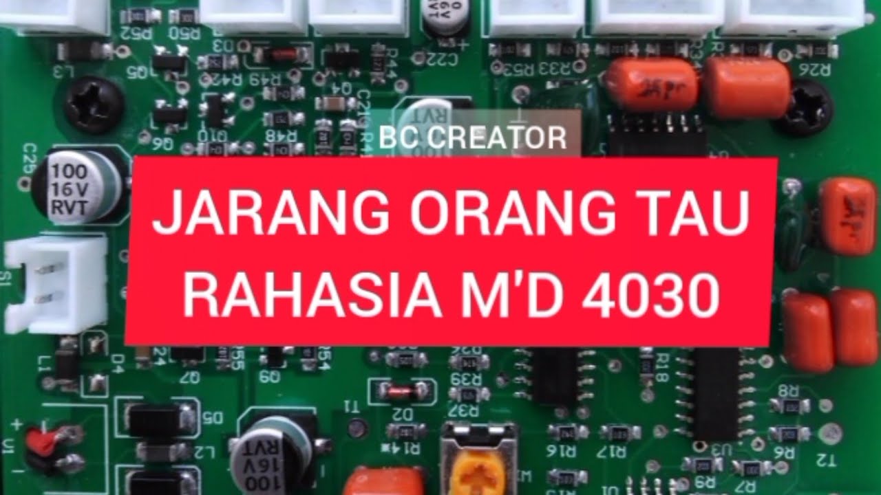 RAHASIA PADA M'D 4030 MENAMBAH SINSITIFITAS