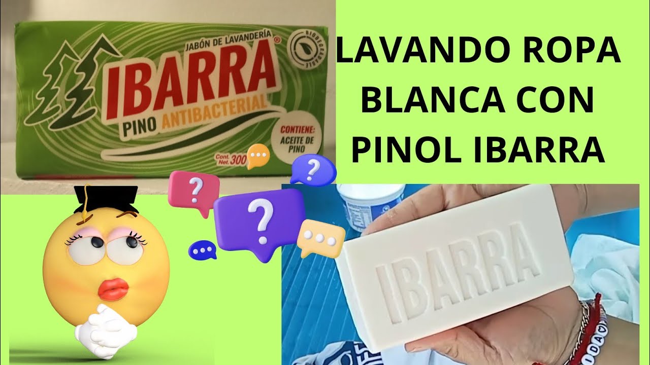 JABON PINOL IBARRA 🤔 LAVANDO ROPA BLANCA MUY SUCIA Y MANCHADA 👎